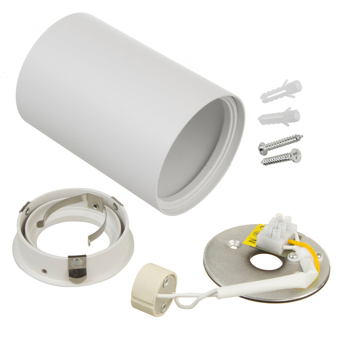 Maclean Ronde Plafond Wit MCE422 + LED lamp GU10 5W 4000K