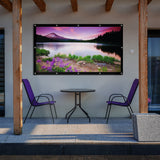 Maclean projectiescherm, 120", 265x149cm, 25mm rand 16:9, spanhaken, MC-982
