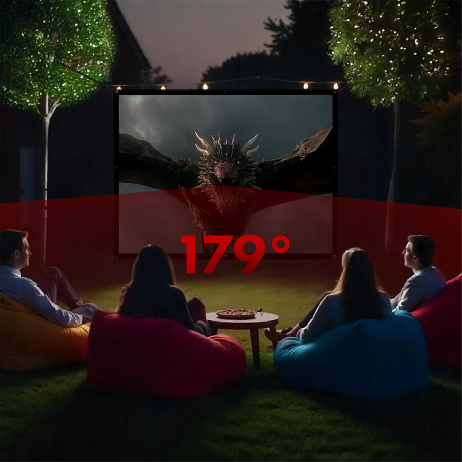 Maclean projectiescherm, 120", 265x149cm, 25mm rand 16:9, spanhaken, MC-982
