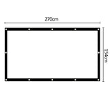 Maclean projectiescherm, 120", 265x149cm, 25mm rand 16:9, spanhaken, MC-982