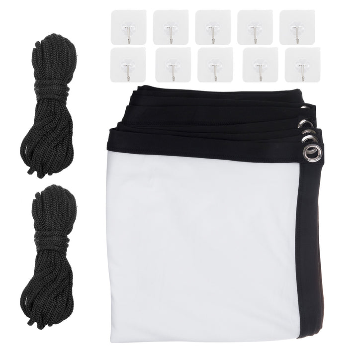 Maclean projectiescherm, 120", 265x149cm, 25mm rand 16:9, spanhaken, MC-982