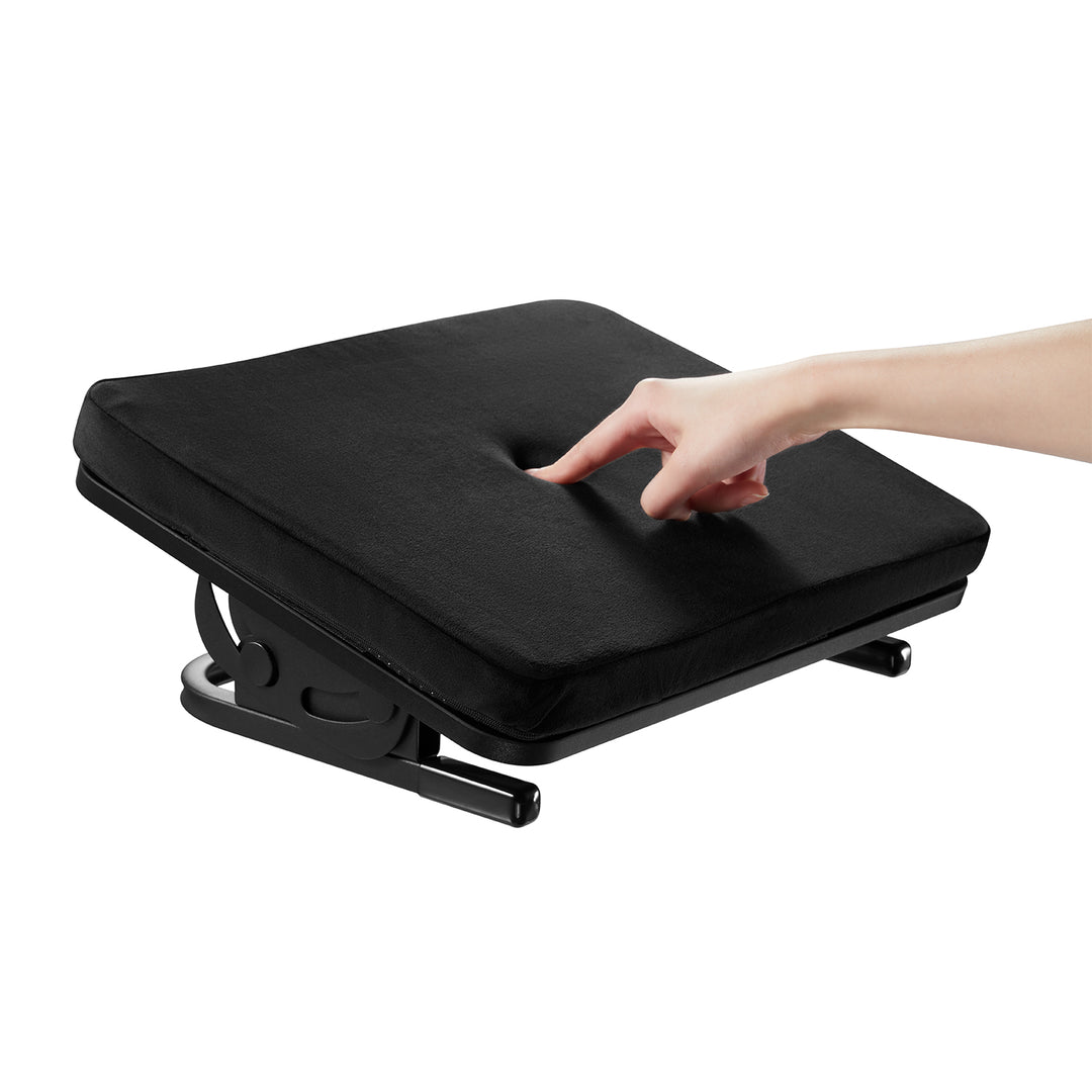 Maclean ergonomische voetensteun, beensteun, traploos instelbare hoek, afneembaar kussen, MC-460