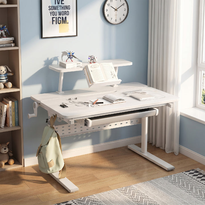 Ergo Office - Kinderbureau - Hoogte verstelbaar - max 40kg 900x600mm - Grijs