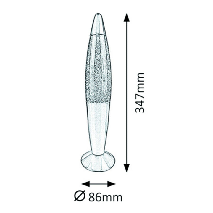 Glitter regenboog, G45 15W, veelkleurig - decoratieve lamp