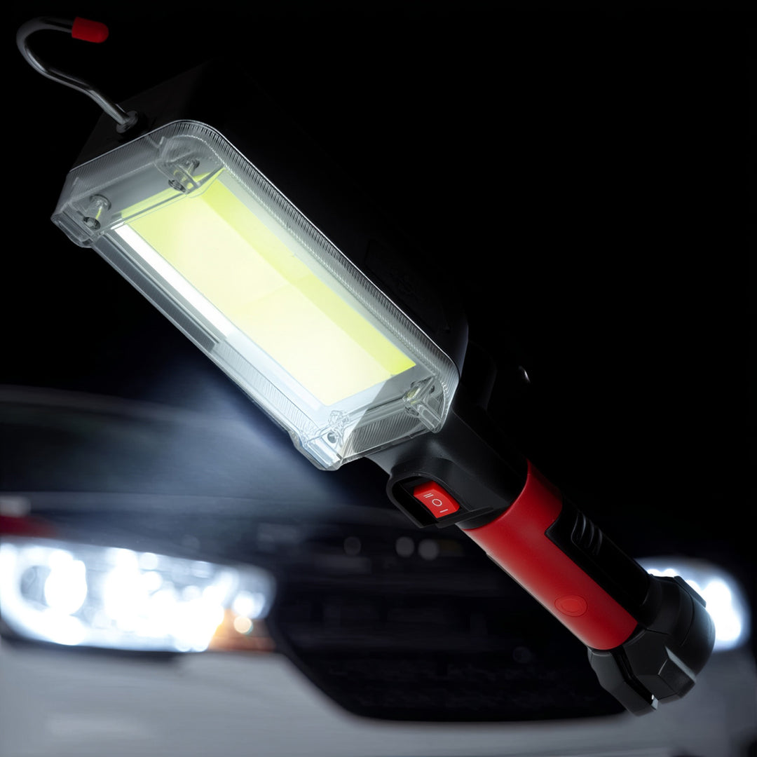 Maclean - Magnetische werkplaatslamp - Zaklamp - 2x1200mAh / 700lm / USB