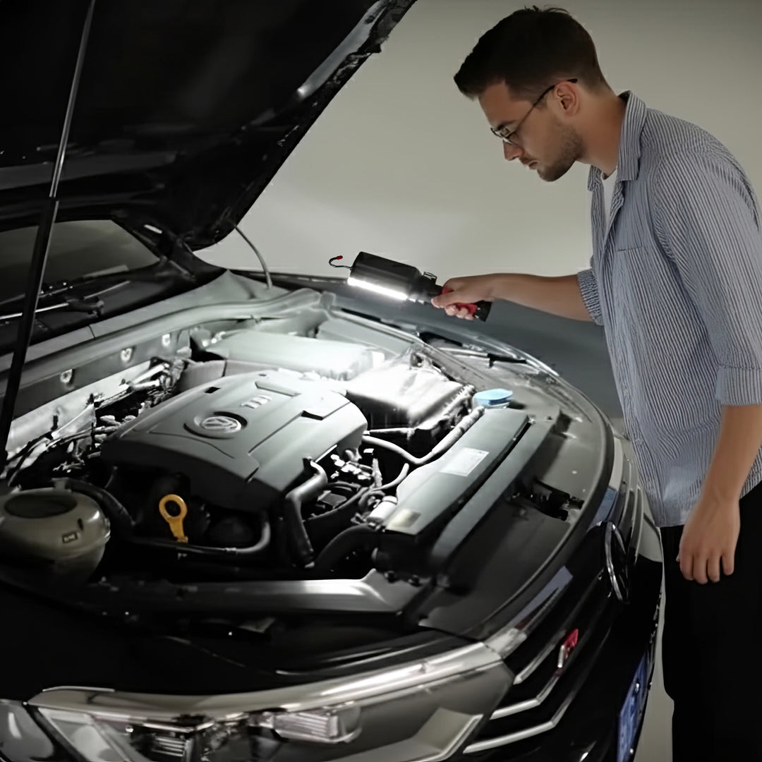 Maclean - Magnetische werkplaatslamp - Zaklamp - 2x1200mAh / 700lm / USB