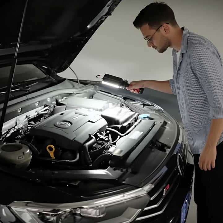 Maclean - Magnetische werkplaatslamp - Zaklamp - 2x1200mAh / 700lm / USB