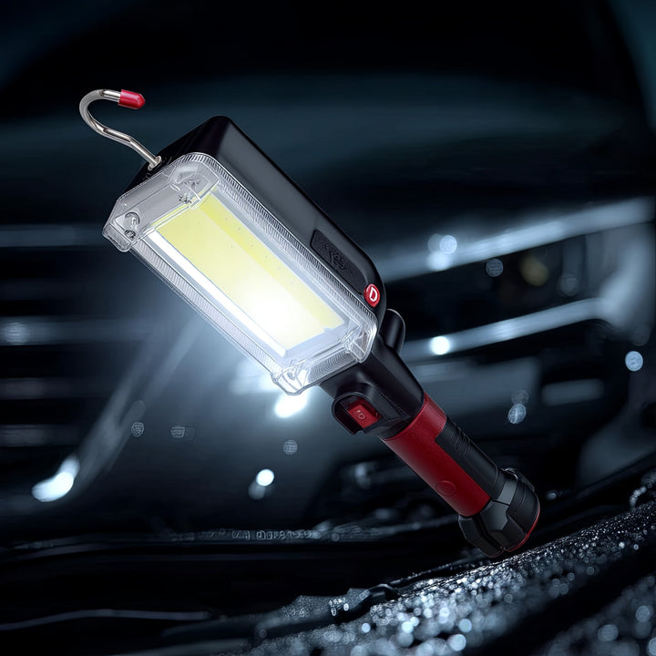 Maclean - Magnetische werkplaatslamp - Zaklamp - 2x1200mAh / 700lm / USB