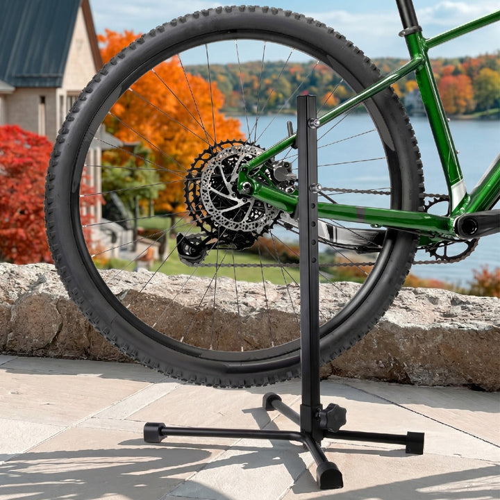 Maclean - Fiets muurbeugel / fietsservicestuur tot 27,5" -  met wielen - max. belasting 20kg - Zwart