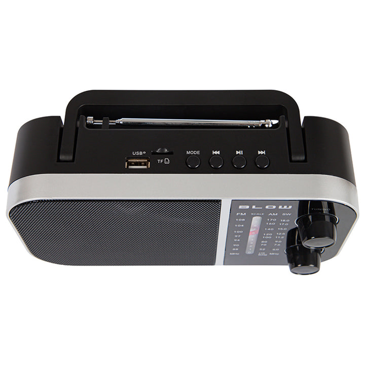 Draagbare analoge radio AM/FM RA6 batterij- en netvoeding Blow