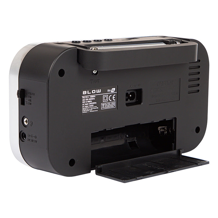 Draagbare analoge radio AM/FM RA6 batterij- en netvoeding Blow