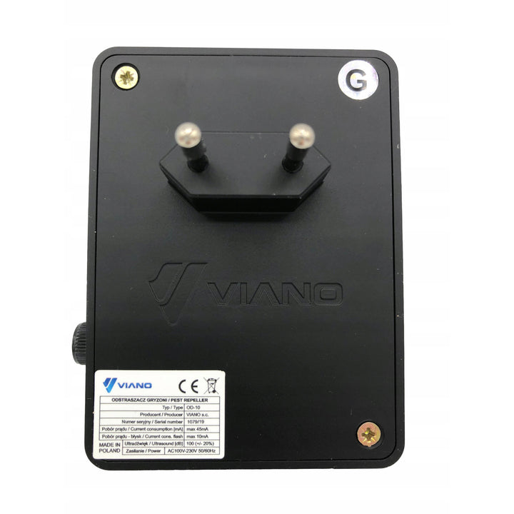 Viano knaagdier afschrikmiddel, krachtige ultrasone generator, knipperende diode, Powerful Pro