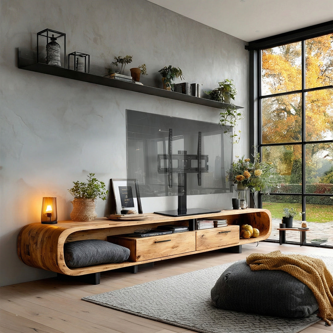 Maclean - TV-beugel / TV-houder met beugel voor bureau - max. 40kg, max. VESA 400x400 - Voor 32-65"