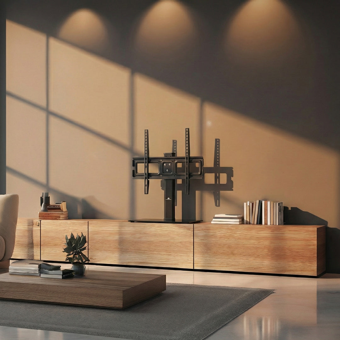 Maclean - TV-beugel / TV-houder met beugel voor bureau - max. 40kg, max. VESA 400x400 - Voor 32-65"