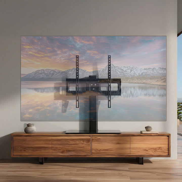 Maclean - TV-beugel / TV-houder met beugel voor bureau - max. 40kg, max. VESA 400x400 - Voor 32-65"