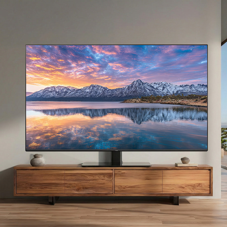Maclean - TV-beugel / TV-houder met beugel voor bureau - max. 40kg, max. VESA 400x400 - Voor 32-65"