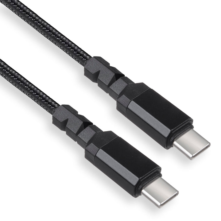 Kabel 2 x USB-C 15W Maclean, ondersteuning QC 3.0, gegevensoverdracht, 3A, , zwart, lengte 2m, MCE494