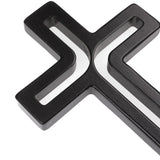 Houten hangend kruis modern zwart 30x18x1,8 cm