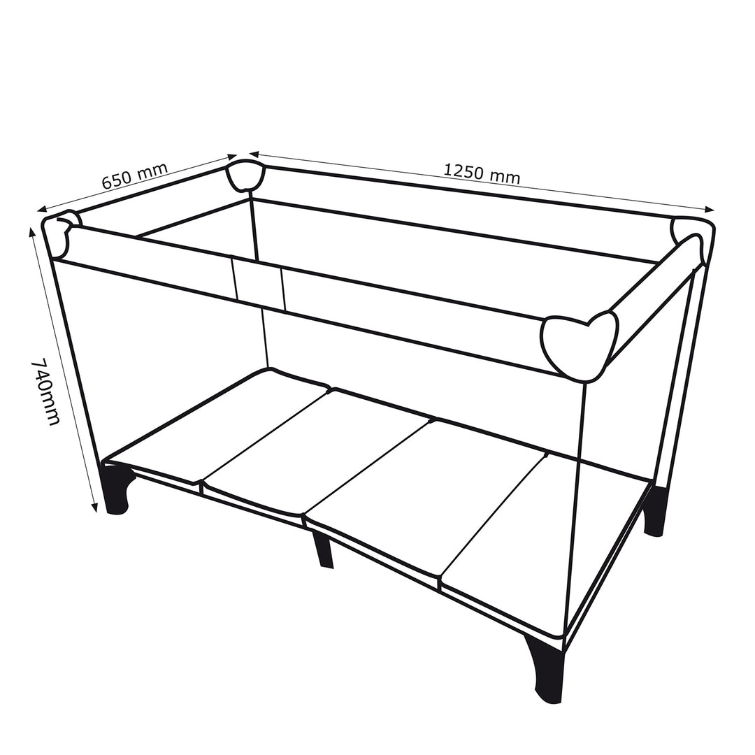 Promedix reiswieg, 125x65x74cm, blauw, wielen, beschermhoes, PR-803 B