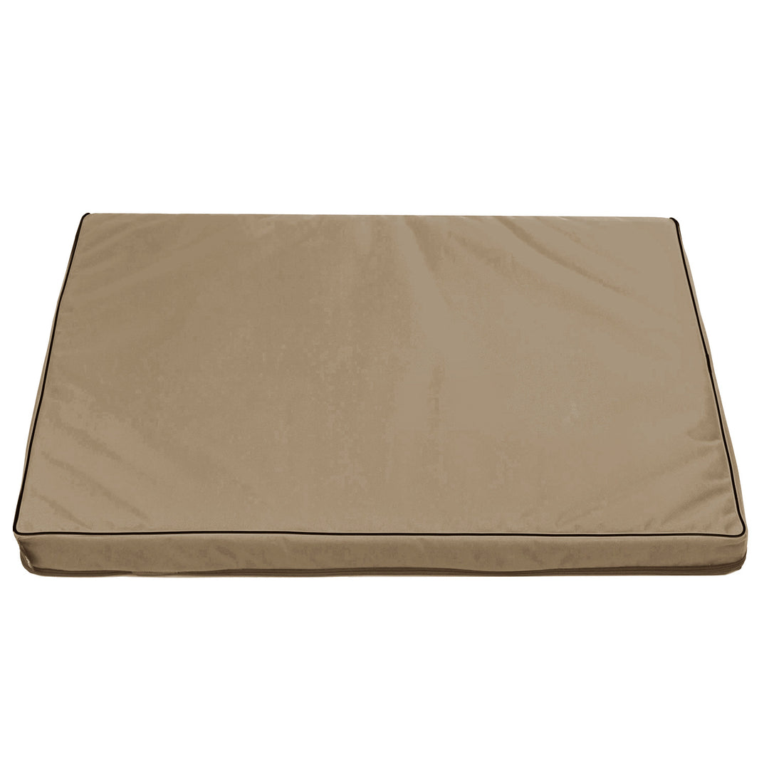 Vigo Standaard hondenkattenmatras 80 x 60 x 5 cm in beige met zwarte bies