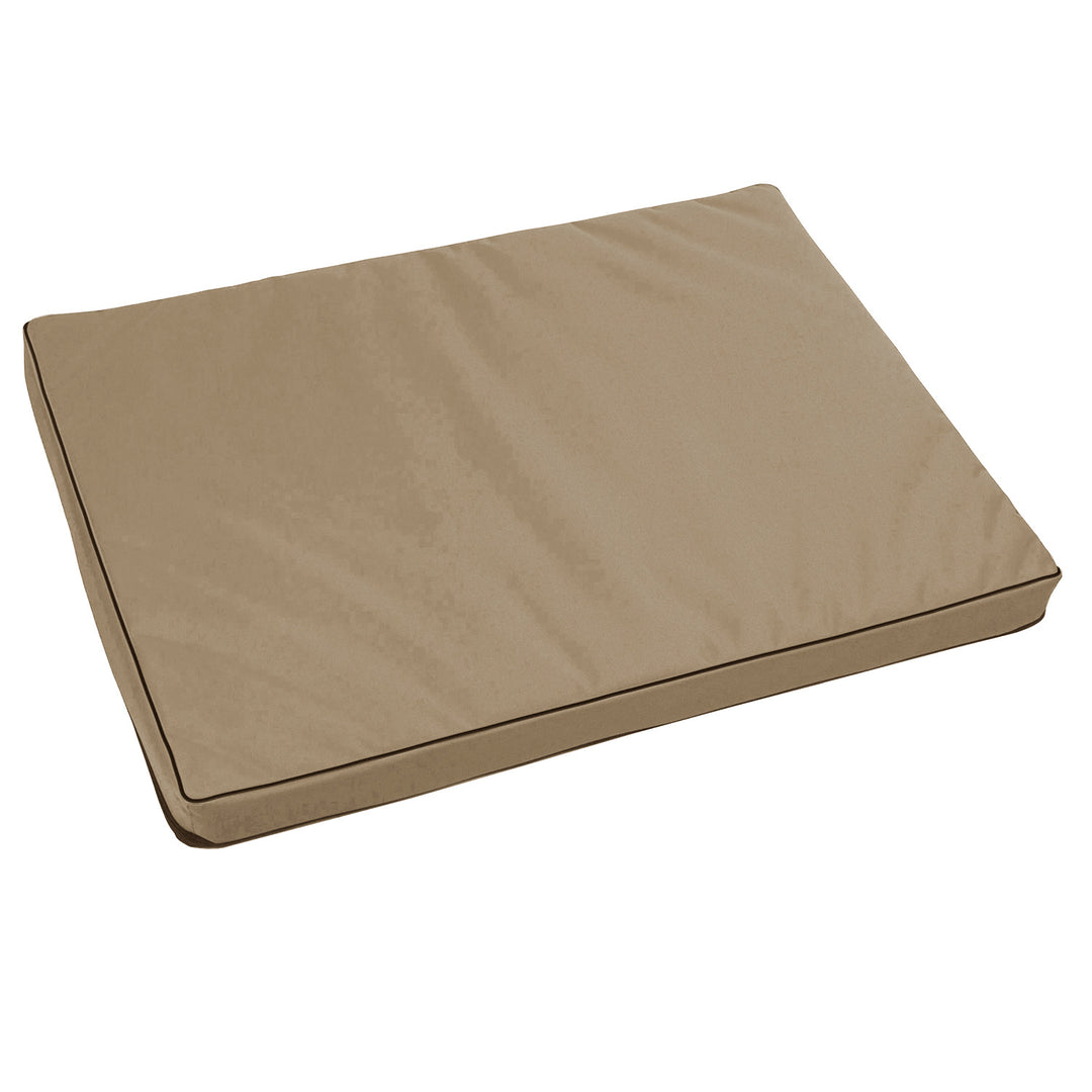 Vigo Standaard hondenkattenmatras 80 x 60 x 5 cm in beige met zwarte bies