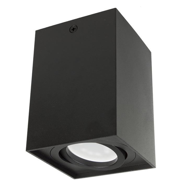 3x Maclean buis / opbouwarmatuur, spot, vierkant, aluminium, GU10, 80x80x115mm, zwart, MCE426 B + 3x LED lamp 5W