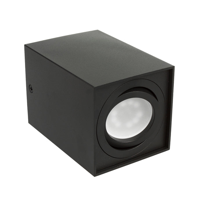 3x Maclean buis / opbouwarmatuur, spot, vierkant, aluminium, GU10, 80x80x115mm, zwart, MCE426 B + 3x LED lamp 5W