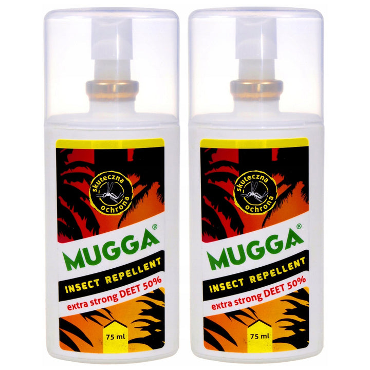 2x Mugga Spray 50% Deet insectenspray 75ml