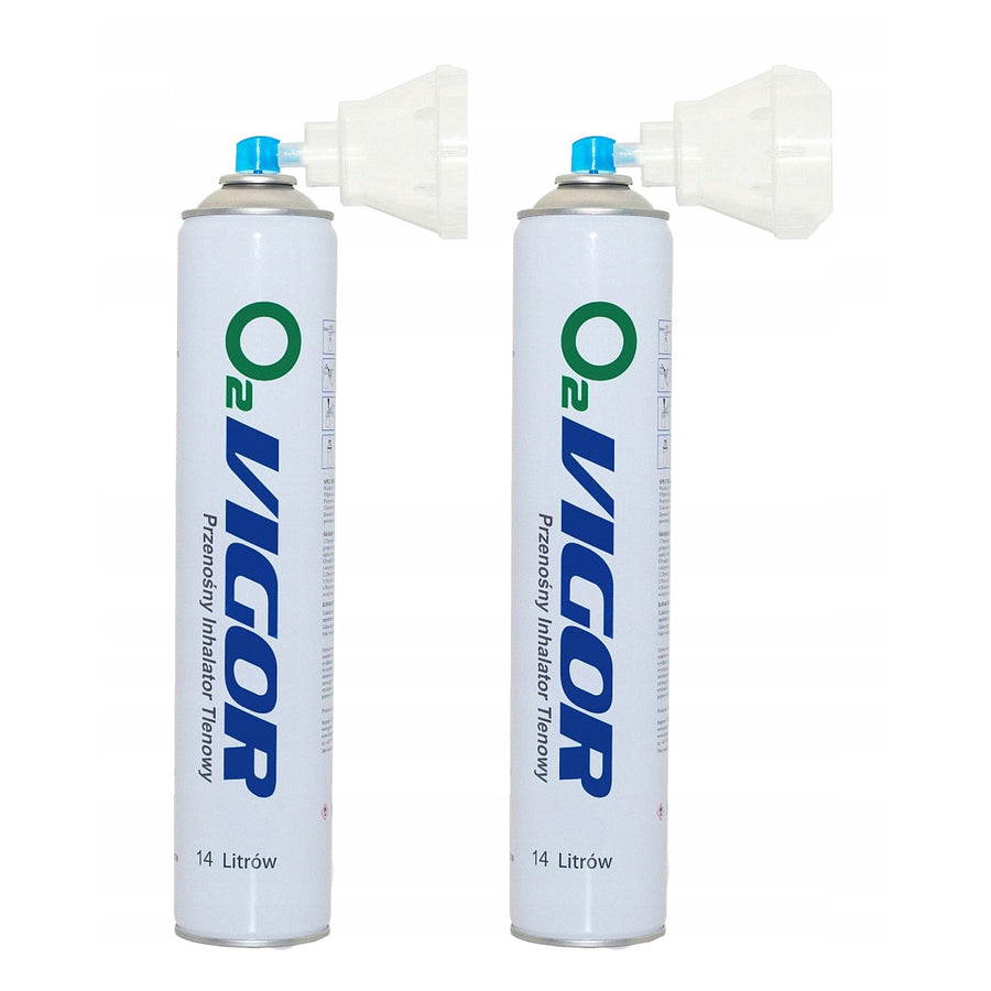 Zuurstofinhalatiecan 99% O2 14L, reukloos, 2 stuks