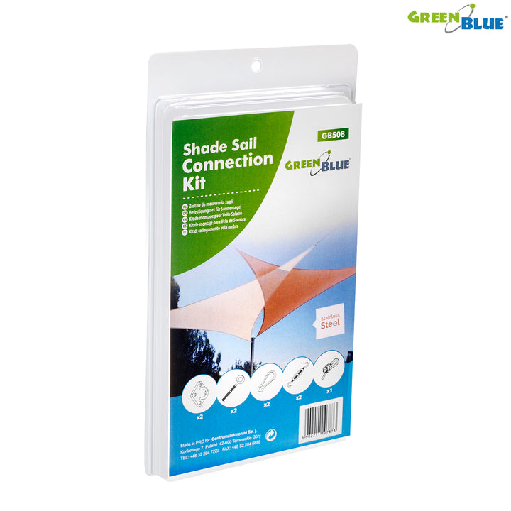 GreenBlue UV tuinzeil, polyester, 5m vierkant, crème + montagekit