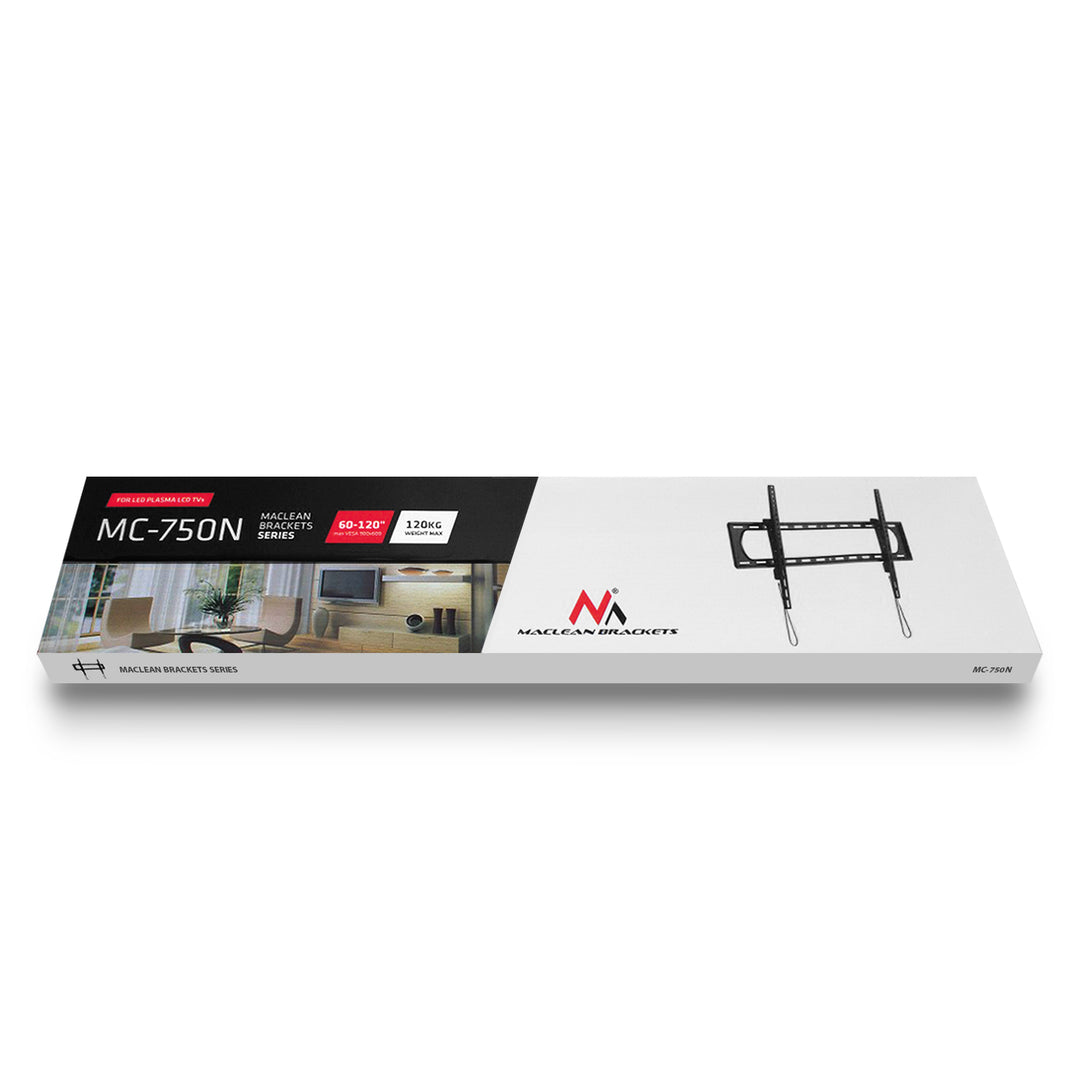 Maclean - TV-beugel - beugel voor TV of monitor - max. VESA 900x600 - voor 60-120" tot 120kg - Zwart
