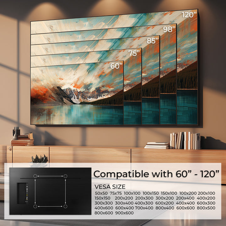 Maclean - TV-beugel - beugel voor TV of monitor - max. VESA 900x600 - voor 60-120" tot 120kg - Zwart