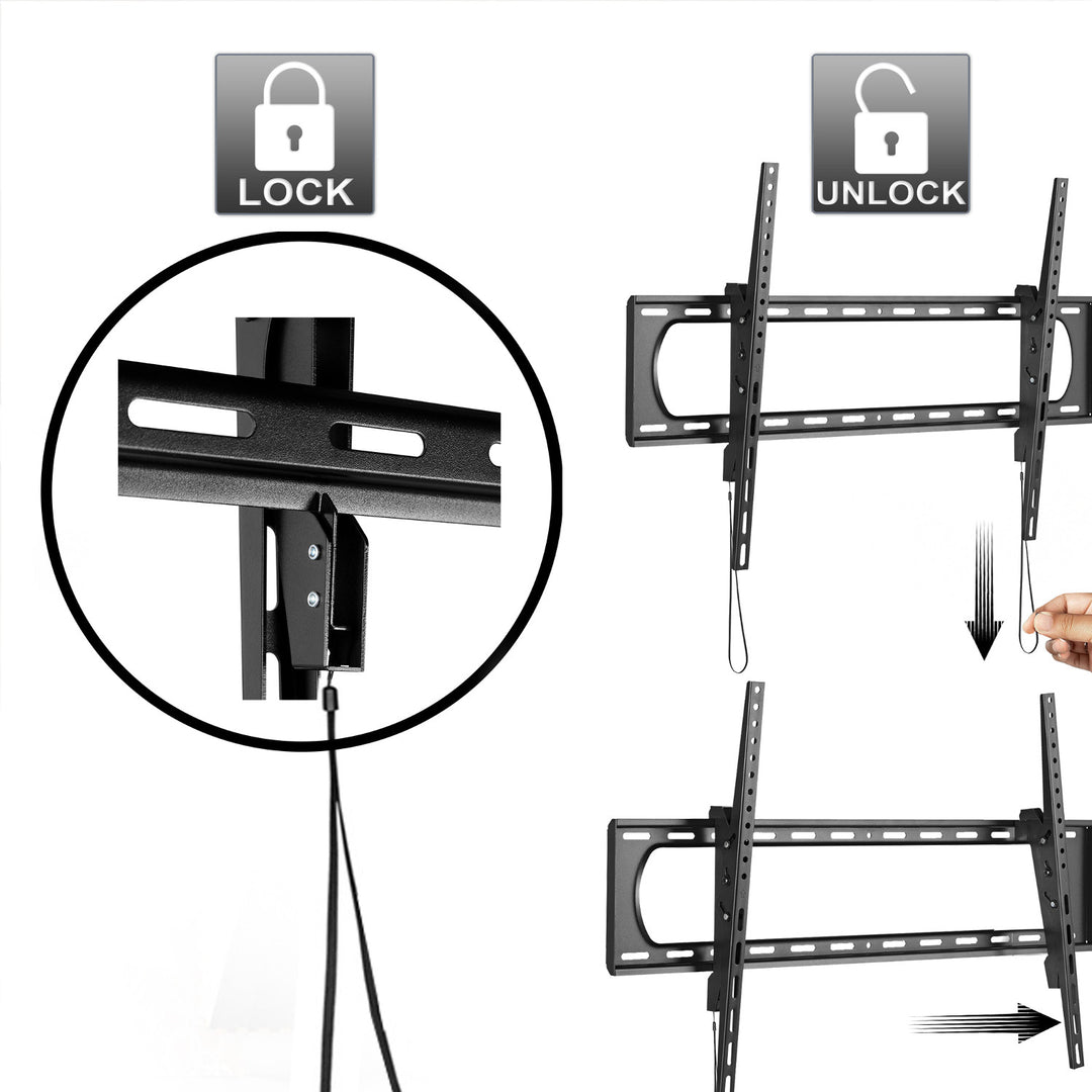 Maclean - TV-beugel - beugel voor TV of monitor - max. VESA 900x600 - voor 60-120" tot 120kg - Zwart