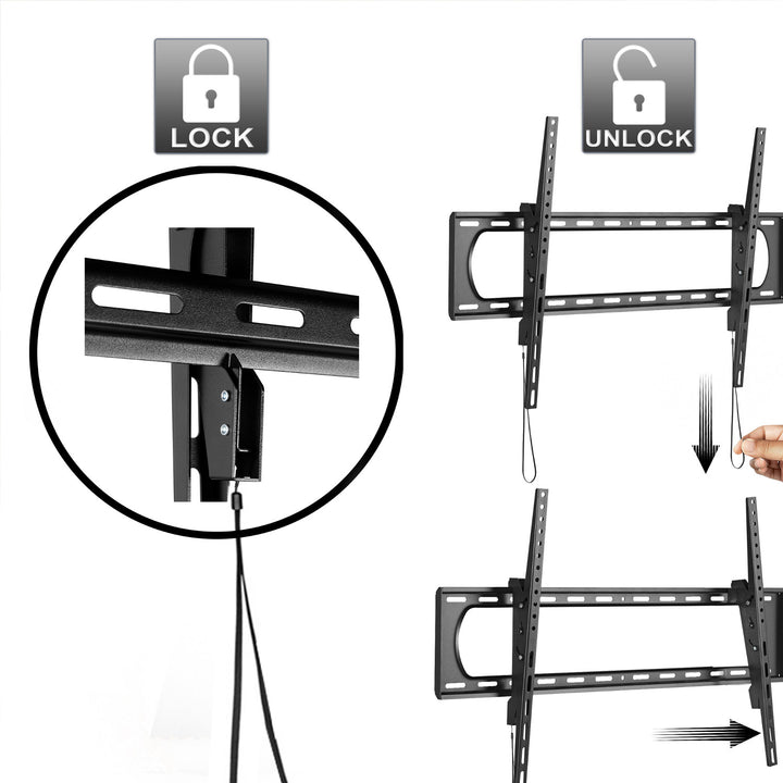 Maclean - TV-beugel - beugel voor TV of monitor - max. VESA 900x600 - voor 60-120" tot 120kg - Zwart
