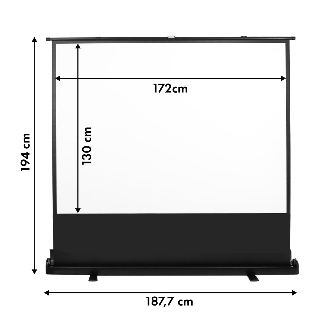 Maclean draagbaar projectiescherm, compact, vloermodel, 86 inch, 4:3, MC-963