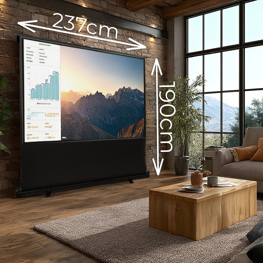 Draagbaar projectiescherm Maclean, compact, vloer, 100", 16:9, MC-964