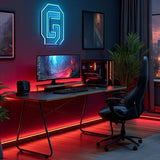 NanoRS - Bureau - Gaming bureau met monitor legbord - max. 50kg, hoogte 850mm, zwart, RS170