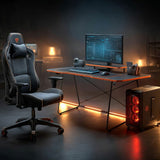 NanoRS - Bureau - Gaming bureau met monitor legbord - max. 50kg, hoogte 850mm, zwart, RS170