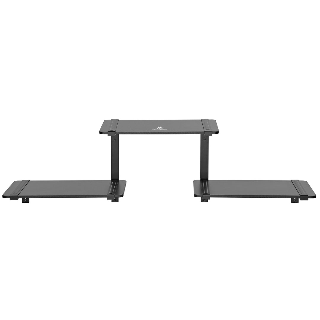 Maclean - Plank - wandplank - Modulaire legplanken met drie etages - max. 30 kg, MC-974 - Zwart