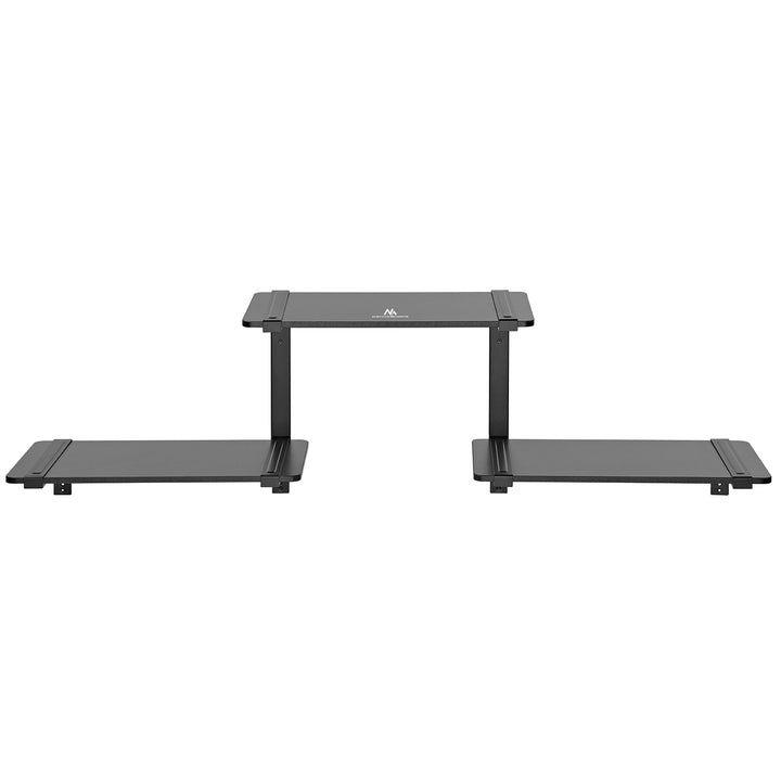 Maclean - Plank - wandplank - Modulaire legplanken met drie etages - max. 30 kg, MC-974 - Zwart