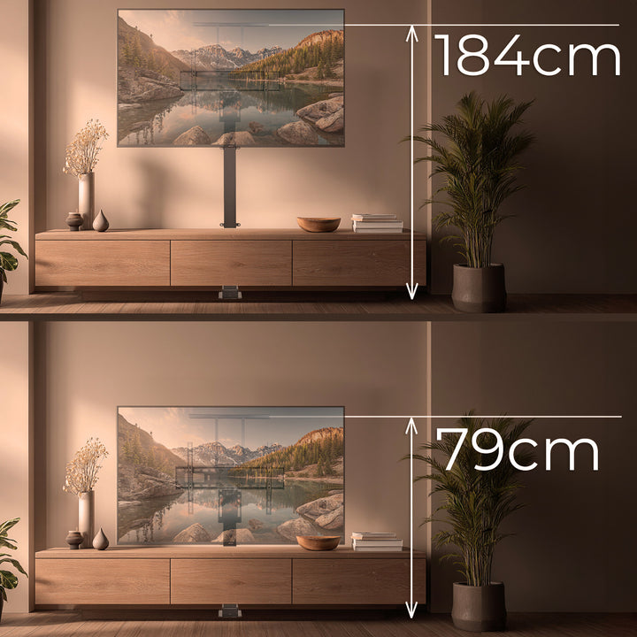 Maclean - TV-beugel - Elektrische uittrekbare bevestiging - 37''-80'', VESA 600x400, max 60kg, MC-866T