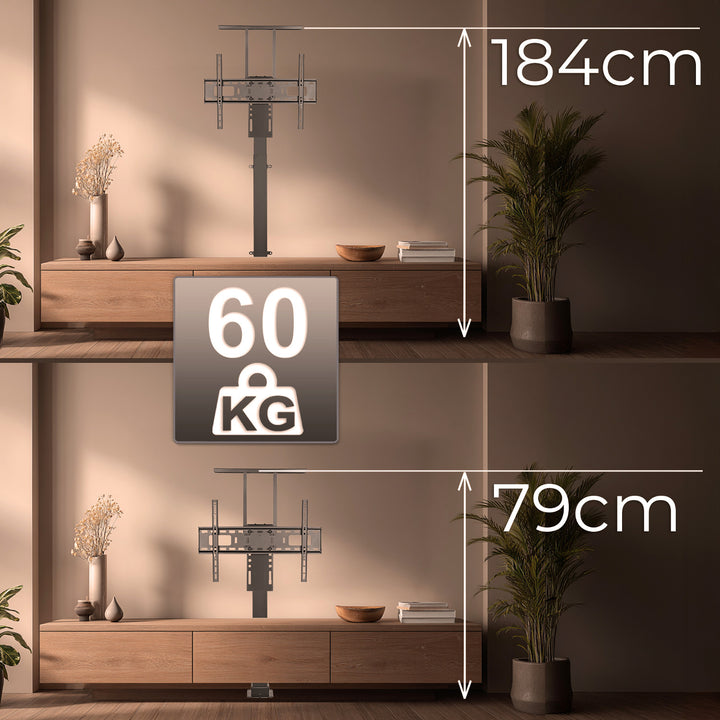 Maclean - TV-beugel - Elektrische uittrekbare bevestiging - 37''-80'', VESA 600x400, max 60kg, MC-866T