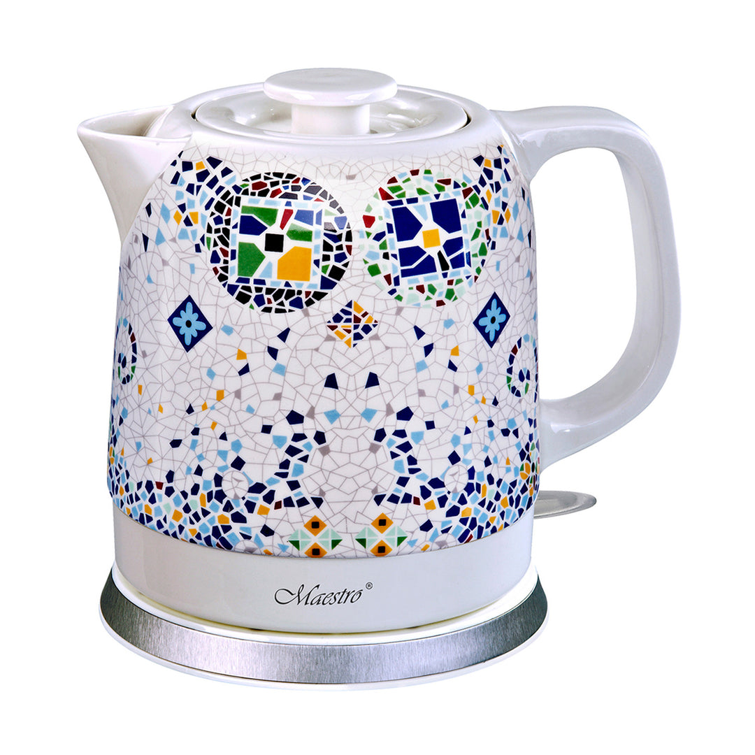 Maestro MR068 Keramische Waterkoker 1.5L Decoratief Oosters Mozaïekpatroon Automatische uitschakeling Oververhittingbeveiliging 3-pins UK Plug