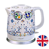 Maestro MR068 Keramische Waterkoker 1.5L Decoratief Oosters Mozaïekpatroon Automatische uitschakeling Oververhittingbeveiliging 3-pins UK Plug