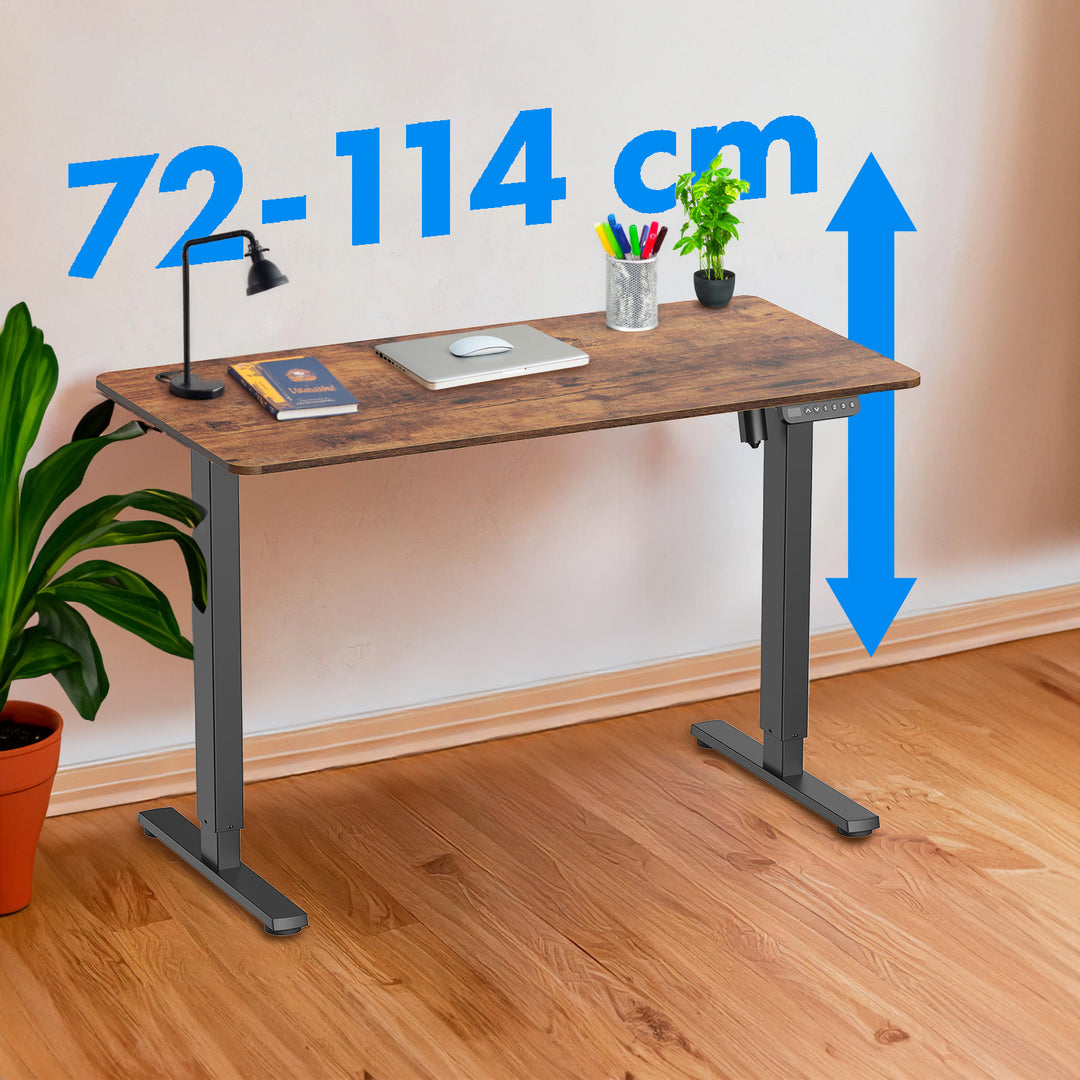 Schrijftafel Ergo Office elektrische hoogteverstelling, voor staan en zitten, max hoogte 114cm, ER-451