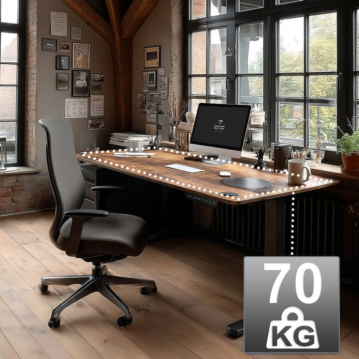 Schrijftafel Ergo Office elektrische hoogteverstelling, voor staan en zitten, max hoogte 114cm, ER-451