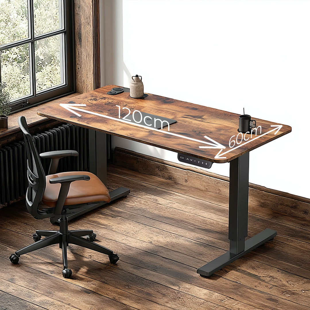 Schrijftafel Ergo Office elektrische hoogteverstelling, voor staan en zitten, max hoogte 114cm, ER-451