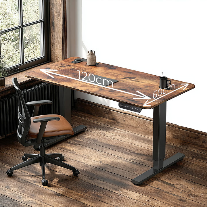 Schrijftafel Ergo Office elektrische hoogteverstelling, voor staan en zitten, max hoogte 114cm, ER-451