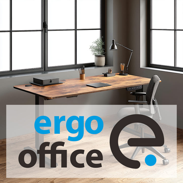 Schrijftafel Ergo Office elektrische hoogteverstelling, voor staan en zitten, max hoogte 114cm, ER-451