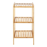 GreenBlue - Badkamerrek - Badkamer Rek - Badkamermeubel - Opbergrek - bamboe - 370x330x780mm - 3 planken - GB321